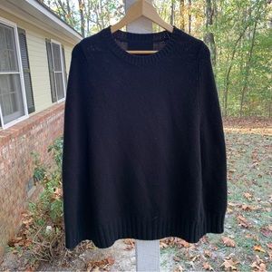 Falconeri Sleeveless Black Poncho Pullover